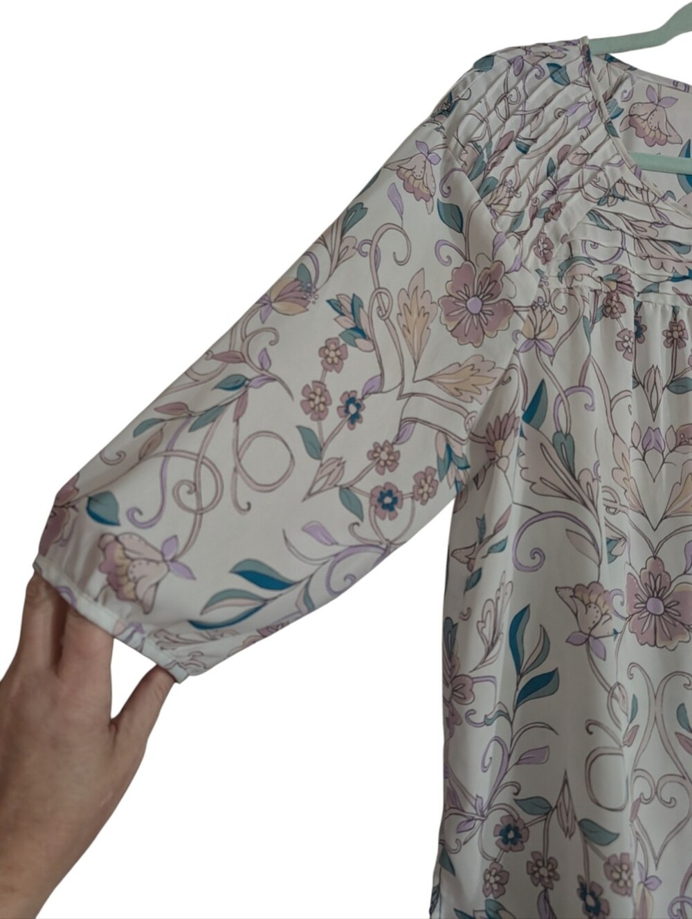 Lauren Conrad XXL Floral Peasant Blouse | Romantic Cottagecore Boho Top - Picture 4 of 9
